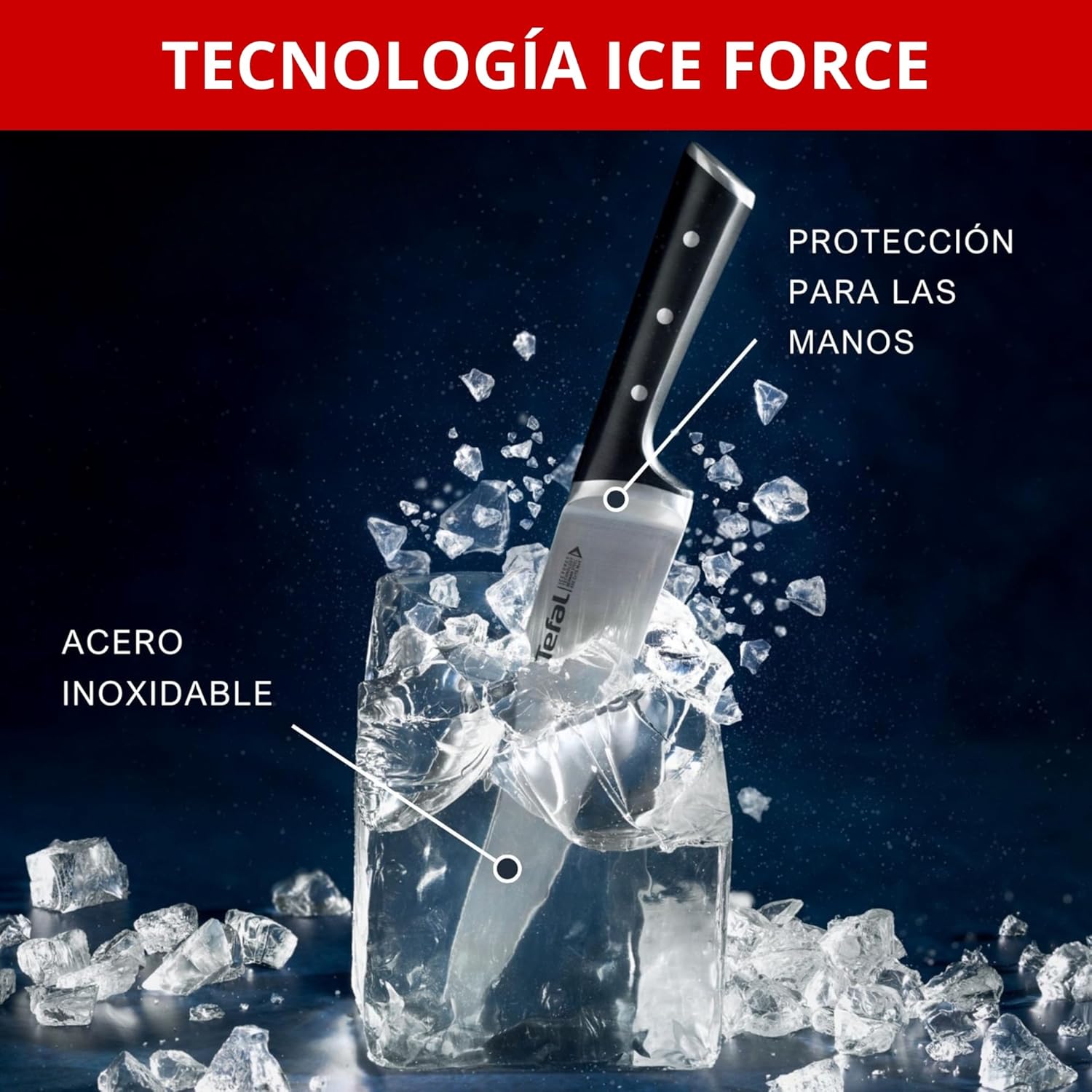 ¡Oferta! Cuchillo Chef Tefal Ice Force 20 cm
